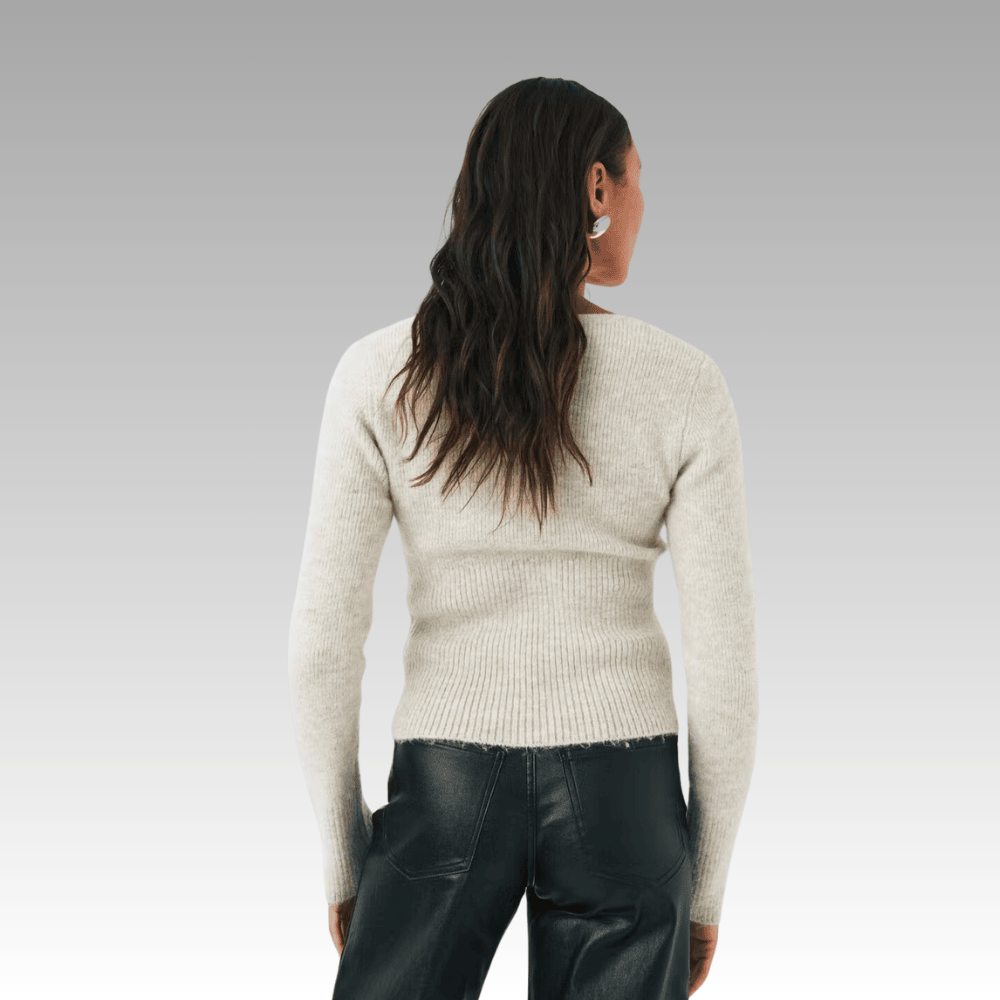 beige rib knit top with square neckline q1icr