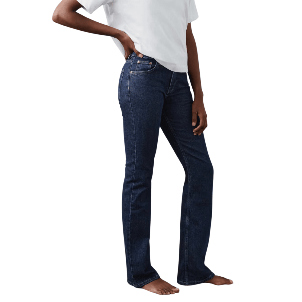 flaunt style in full length flare jeans ogjma