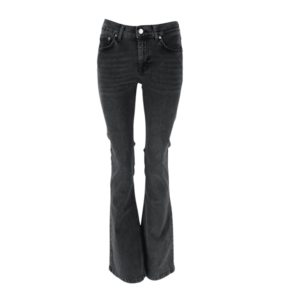 grey classic bootcut jeans with a stylish low waist design 8bgsr