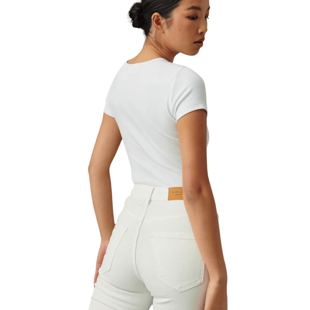 high waist superstretch white jeans with slim fit jgabh