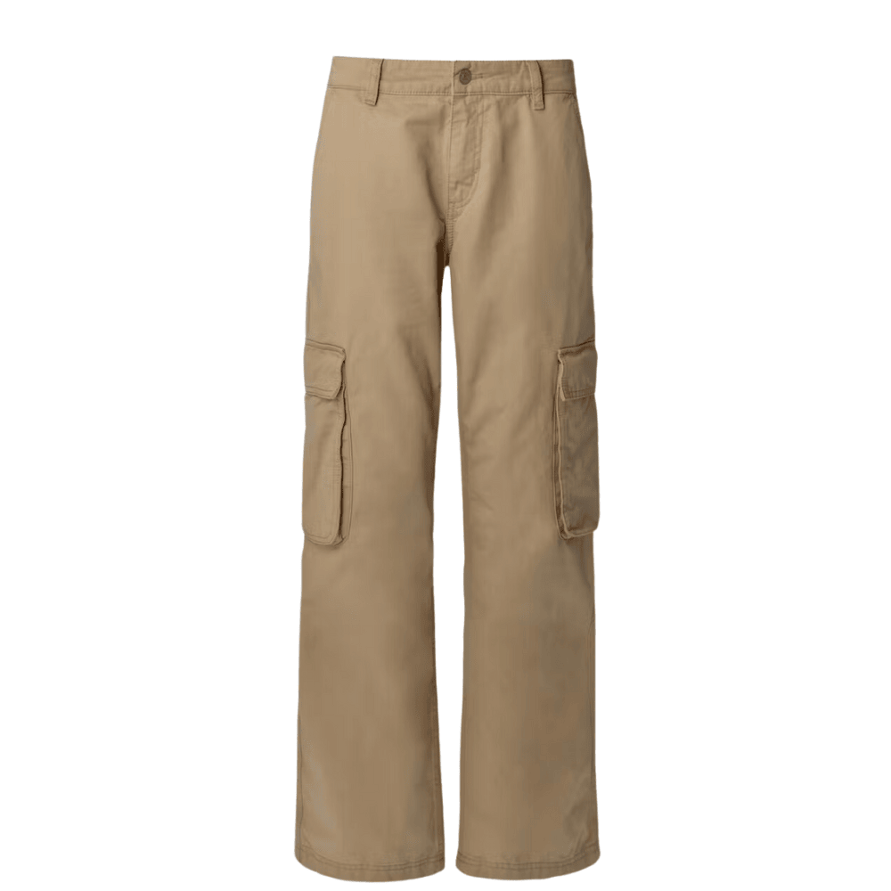 low waist beige cargo jeans with 00s inspired fit lqiwq