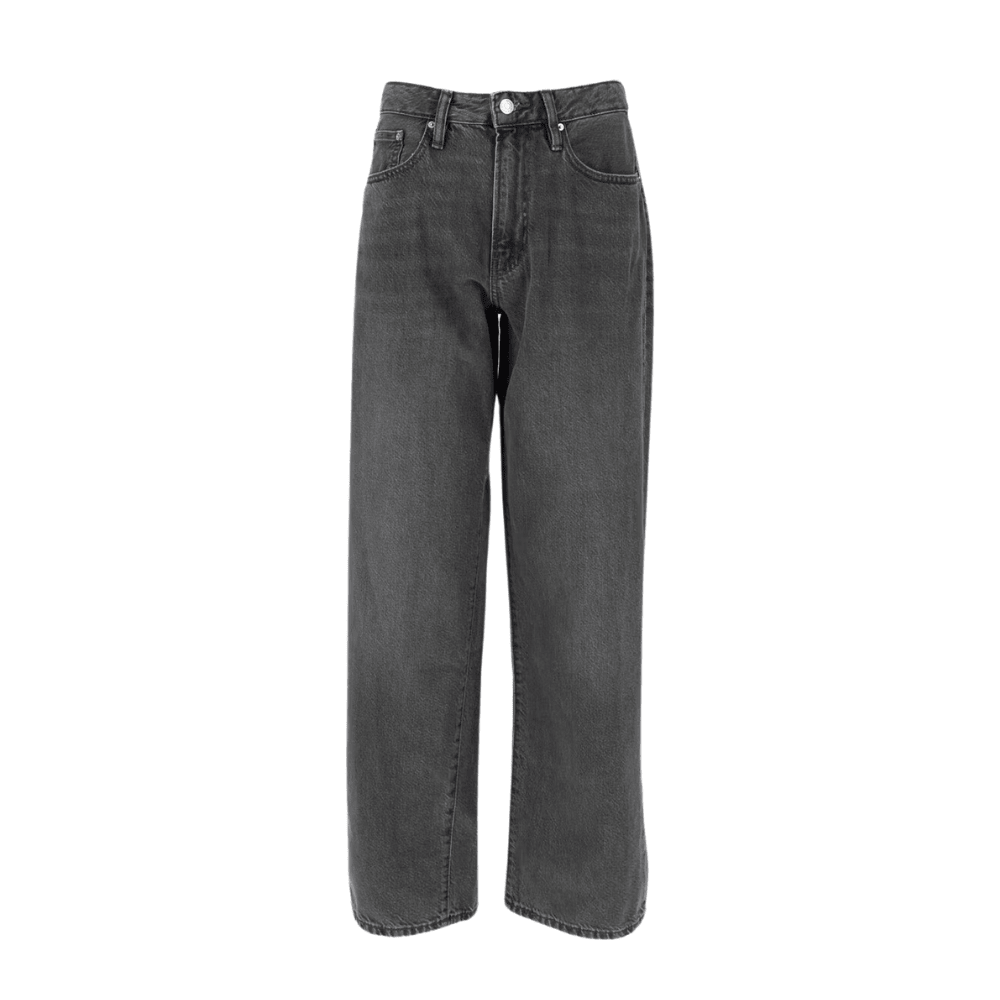 low waist grey jeans with full length legs gpptf